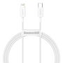 Baseus Superior Series USB-C / Lightning PD 20W 1 m cable - white, Baseus 6953156205314 6953156205314