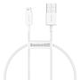 Baseus Superior USB - Lightning cable 2.4A 0.25 m White (CALYS-02), Baseus 6953156205390 6953156205390