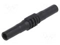 Connector: 4mm banana; socket; 15A; 1kV; black; nickel plated MUELLER ELECTRIC BU-32601-0