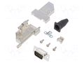Connector: D-Sub; PIN: 9; plug; male; soldering; for cable; black ENCITECH DTSL09-S-JSRGDMP-K