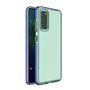 Spring Case clear TPU gel protective cover with colorful frame for Samsung Galaxy A72 4G dark blue, Hurtel 5907769324840 5907769324840