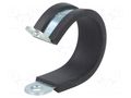 Fixing clamp; ØBundle : 25mm; W: 12mm; steel; Cover material: EPDM MPC INDUSTRIES MPC-LKD12512