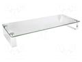 Monitor stand; 20kg; metal,steel,glass; Dim: 560x210x80mm LOGILINK BP0027