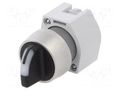 Switch: rotary; 22mm; Stabl.pos: 1; yellow/black; BA9S,LED; IP65 EAO 704.413.0I