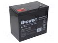 Re-battery: acid-lead; 12V; 55Ah; AGM; maintenance-free; 17kg; BPL BPOWER ACCU-BPL55-12/BP