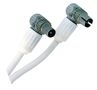 Coax Cable Coax Male - Coax Female Angled 5.00 m White 695020444 4002044193621