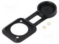 Socket gasket with dust cap; black; XLR standard; 19x24mm; FT CLIFF CP299802