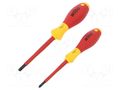 Kit: screwdrivers; insulated; 1kVAC; PlusMinus PH-type; blister WIHA WIHA.32281