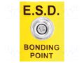 Earthing plug; ESD; 35x25mm; black,yellow; 1MΩ ANTISTAT ATS-070-0003