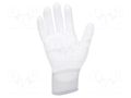 Protective gloves; ESD; S; polyamide; white; <100MΩ ANTISTAT ATS-109-0003-P