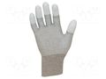 Protective gloves; ESD; S; copper,polyester; <100kΩ ANTISTAT ATS-109-0037P