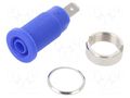 Connector: 4mm banana; socket; 24A; 1000VDC; 24.5mm; blue CLIFF FCR73575L