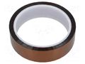 Tape: high temperature resistant; Thk: 0.07mm; 50%; amber; W: 25mm ANTISTAT ATS-051-0010