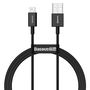 Baseus Superior USB - Lightning fast charging data cable 2,4 A 1 m black (CALYS-A01), Baseus 6953156205406 6953156205406