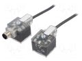 Adapter cable; plug DIN 43650 x2,M12 female socket; PIN: 3; IP67 LUMBERG AUTOMATION VADM12-1A-VAD1A-1