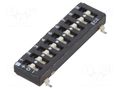 Switch: DIP-SWITCH; Poles number: 9; OFF-ON; 0.025A/24VDC; Pos: 2 ECE ETS109LTZ