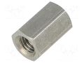 Screwed spacer sleeve; 12mm; Int.thread: M5; hexagonal DREMEC TFF-M5X12/DR148
