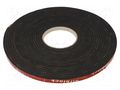 Gasket; EPDM; Thk: 5mm; black; L: 10m; W: 10mm RST ROZTOCZE USPE-10.05-10M