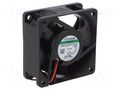 Fan: DC; axial; 24VDC; 60x60x25mm; 67.95m3/h; 45dBA; Vapo; 7600rpm SUNON PMD2406PTVXA