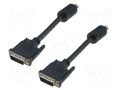 Cable; DVI-D (24+1) plug,both sides; PE; 3m; black; dual link DIGITUS AK-320101-030-S