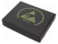 Container: box; with foam lining; ESD; black; cardboards ANTISTAT ATS-026-0071