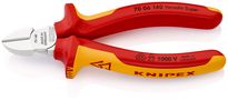 KNIPEX 70 06 140 SB Diagonal Cutter insulated with multi-component grips, VDE-tested chrome-plated 140 mm 70 06 140 SB 4003773030027