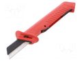 Knife; for cables; Tool length: 190mm; Blade length: 50mm KNIPEX KNP.9856