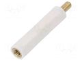 Insulating sleeve; Int.thread: M4; L: 35mm; UL94V-2; polyamide DREMEC TFM-M4X35/DR2186