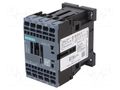 Contactor: 3-pole; NO x3; Auxiliary contacts: NC; 24VDC; 7A; 3RT20 SIEMENS 3RT2015-2BB42