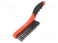 Brush; wire; steel; plastic; 260mm; Number of rows: 4 YATO YT-6332