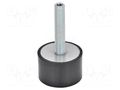 Vibroisolation foot; Ø: 50mm; H: 22mm; Shore hardness: 70; 2.5kN ELESA+GANTER GN439-50-M10-45-70