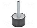 Vibroisolation foot; Ø: 38mm; H: 20mm; Shore hardness: 70; 920N ELESA+GANTER GN439-38-M8-65-70