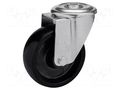 Transport wheel; Ø: 80mm; W: 35mm; H: 107mm; torsional; 127kg; steel ELESA+GANTER RE.F7-080-FBL-N-HT