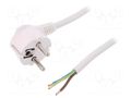 Cable; 3x1.5mm2; CEE 7/7 (E/F) plug angled,wires,SCHUKO plug PLASTROL W-97177