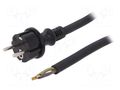 Cable; 3x2.5mm2; CEE 7/7 (E/F) plug,wires,SCHUKO plug; rubber PLASTROL W-97220