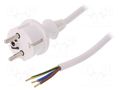 Cable; 3x1.5mm2; CEE 7/7 (E/F) plug,wires,SCHUKO plug; PVC; 5m PLASTROL W-98387