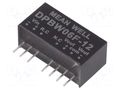 Converter: DC/DC; 6W; Uin: 9÷36VDC; Uout: 12VDC; Uout2: -12VDC; SIP8 MEAN WELL DPBW06F-12