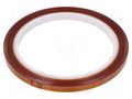 Tape: high temperature resistant; Thk: 0.07mm; 62%; amber; W: 6mm 3M 3M-5413-6