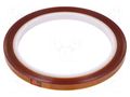 Tape: high temperature resistant; Thk: 0.07mm; 62%; amber; W: 6mm 3M 3M-5413-6