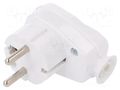 Connector: AC supply; male; plug; 2P+PE; 250VAC; 16A; white; PIN: 3 TIMEX-ELEKTRO AWA-LKBWH