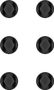 Cable Management 2 Slots, Black, black - 6-piece set for organising and attaching cables, removable 70362