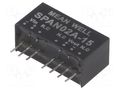 Converter: DC/DC; 2W; Uin: 9÷18VDC; Uout: 15VDC; Iout: 0÷134mA; SIP8 MEAN WELL SPAN02A-15