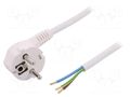 Cable; 3x1.5mm2; CEE 7/7 (E/F) plug angled,wires,SCHUKO plug PLASTROL W-97898