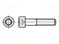 Screw; M2x10; 0.4; Head: cheese head; hex key; HEX 1.5mm; DIN 912 KRAFTBERG M2X10/D912-A2