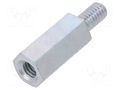 Screwed spacer sleeve; 15mm; Int.thread: M4; Ext.thread: M4; steel DREMEC TFM-M4X15/DR226