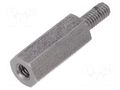 Screwed spacer sleeve; 12mm; Int.thread: M2,5; Ext.thread: M2,5 DREMEC TFM-M2.5X12/DR242
