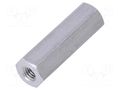 Screwed spacer sleeve; 20mm; Int.thread: M3; hexagonal; aluminium DREMEC TFF-M3X20/DR135