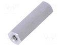 Screwed spacer sleeve; 18mm; Int.thread: M2,5; hexagonal DREMEC TFF-M2.5X18/DR132