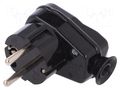 Connector: AC supply; male; plug; 2P+PE; 250VAC; 16A; black; PIN: 3 TIMEX-ELEKTRO AWA-LKBBK