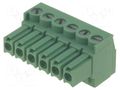 Connector: pluggable terminal block; plug; female; 11A; 300V; 1x6 TE Connectivity 284506-6